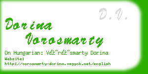 dorina vorosmarty business card